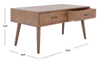 Velmora™ Mozart Mid-Century 2 Drawer Coffee Table, Brown