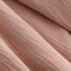 Velmora™ Throw Blanket, Reversible Gauze and Cozy Knit, 50 in x 72 in, Antique Blush