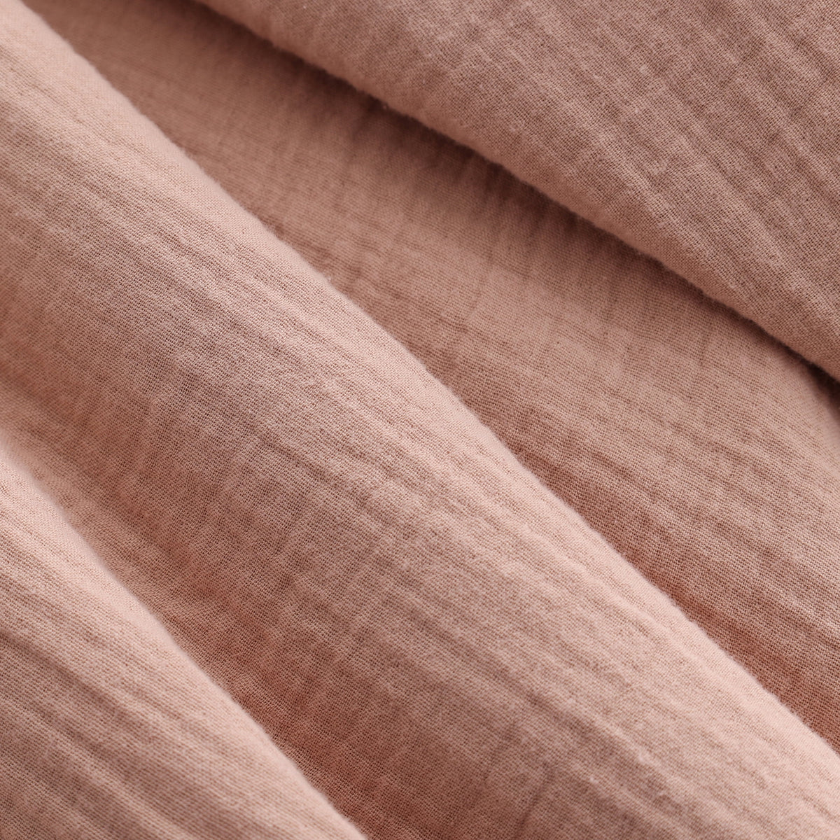 Velmora™ Throw Blanket, Reversible Gauze and Cozy Knit, 50 in x 72 in, Antique Blush