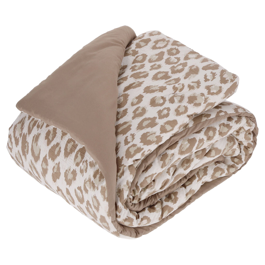 Velmora™ Leopard Print 3-Piece Neutral Comforter Set, Full/Queen