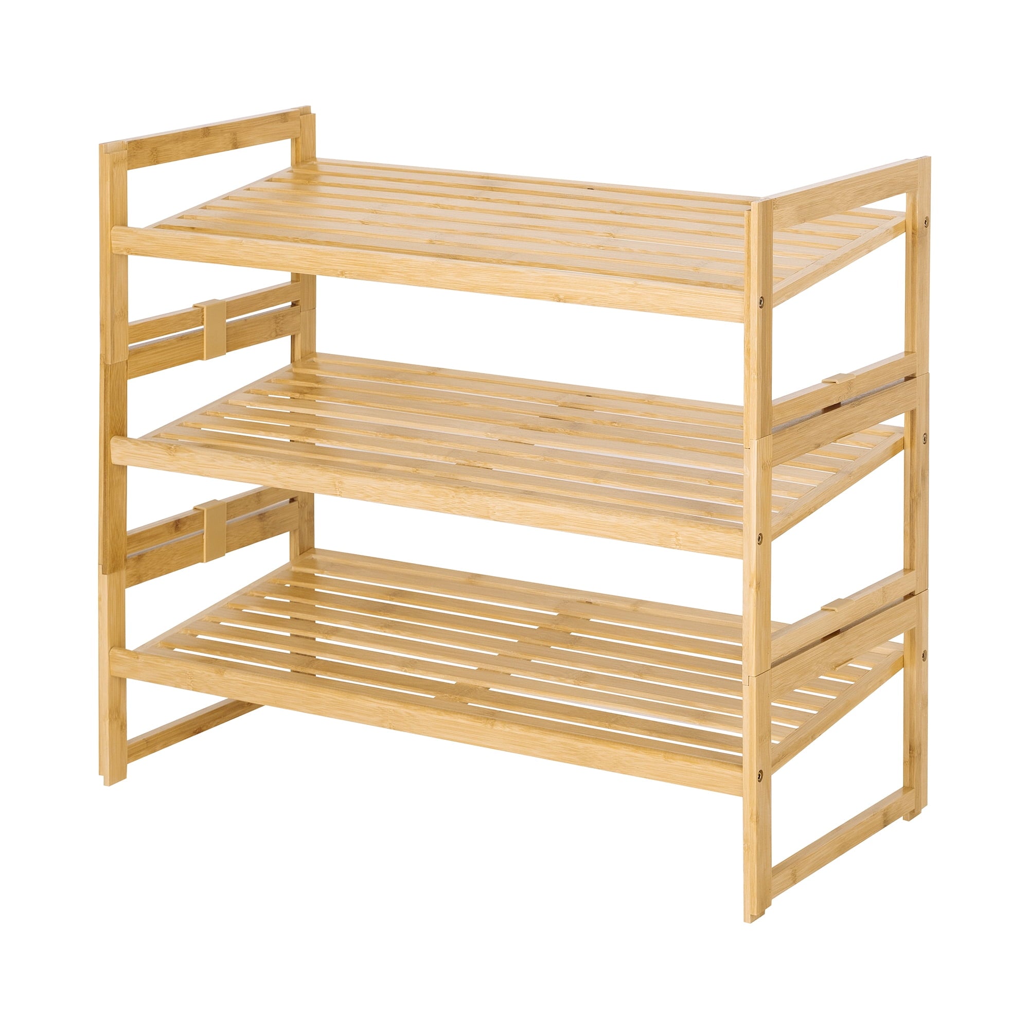 Velmora™ (2 pack) Bamboo 3-Tier Shoe Rack for 9 Pairs