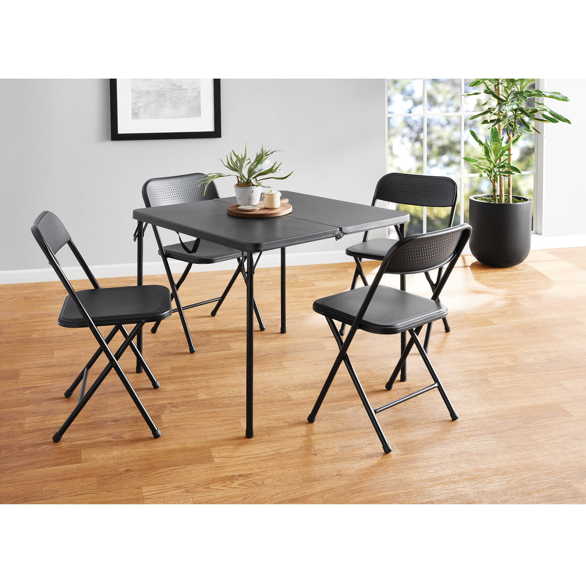 Velmora™ Banquet Resin Folding Chair, Black, Set of 6
