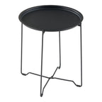 Velmora™ 3-Piece Steel and Wicker Rope Folding Outdoor Patio Bistro Set, Gray/Black