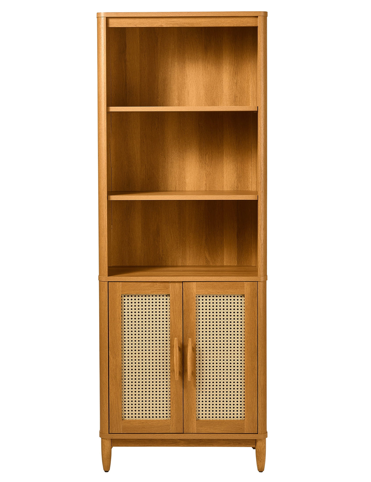 Velmora™ Springwood Bookcase with Doors, Light Honey Finish