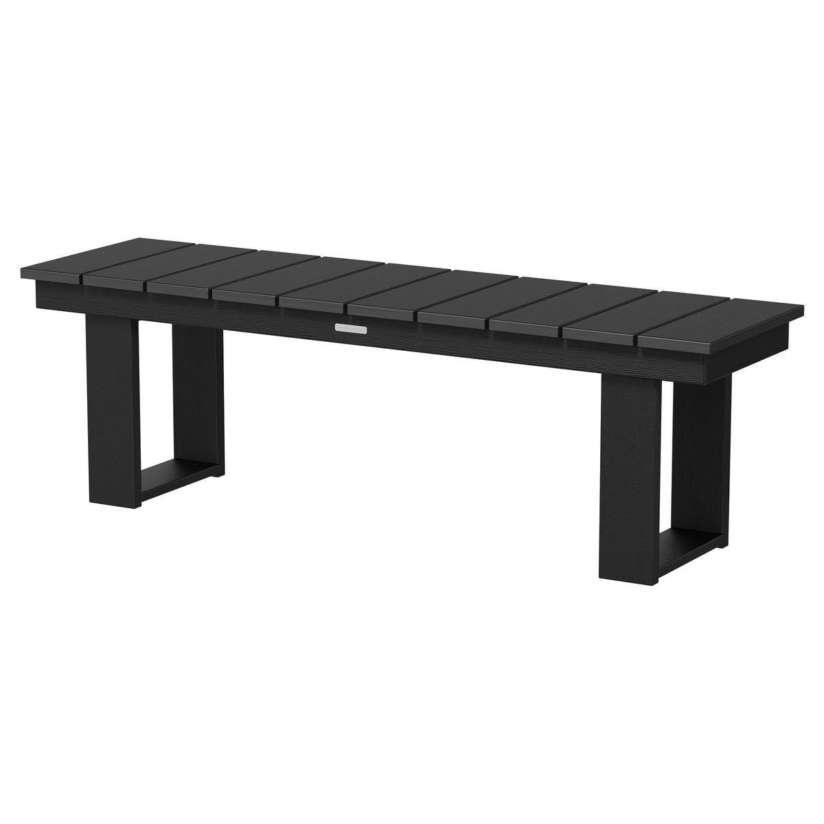 Velmora™ Ezra Black Outdoor Dining Bench, HDPE Material