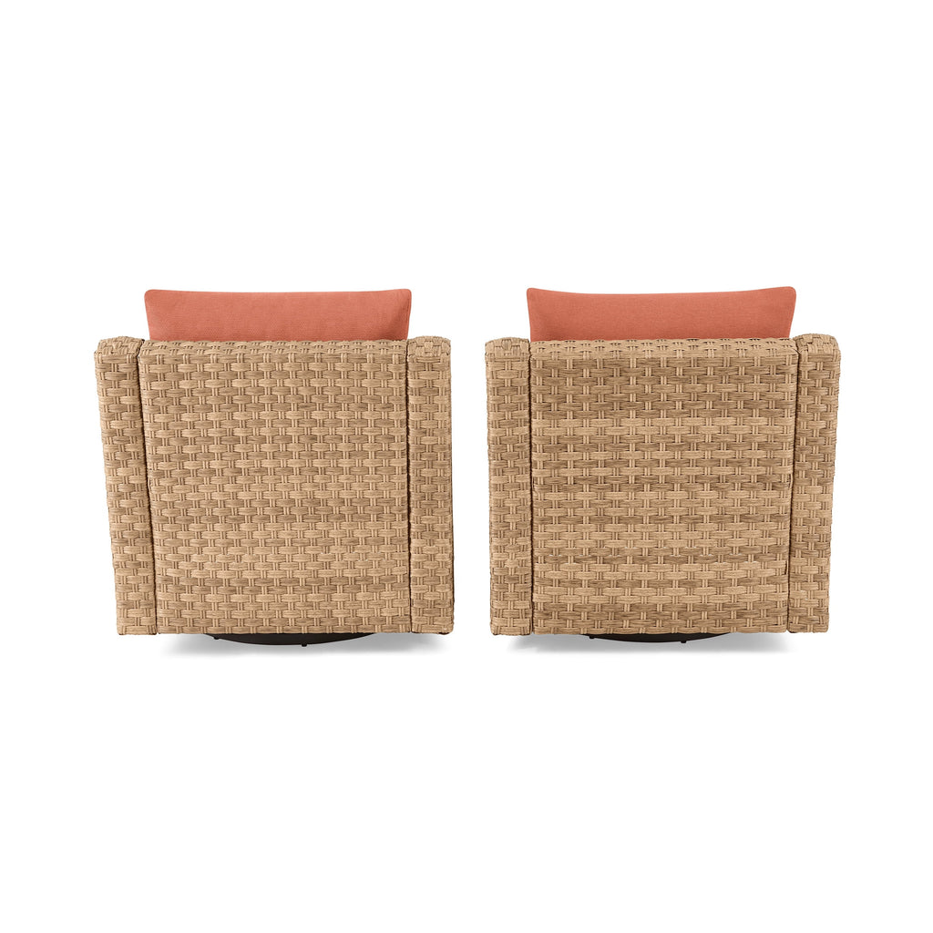 Velmora™ River Oaks Outdoor Swivel Gliders with Patio Covers, Set of 2, Red
