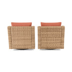 Velmora™ River Oaks Outdoor Swivel Gliders with Patio Covers, Set of 2, Red
