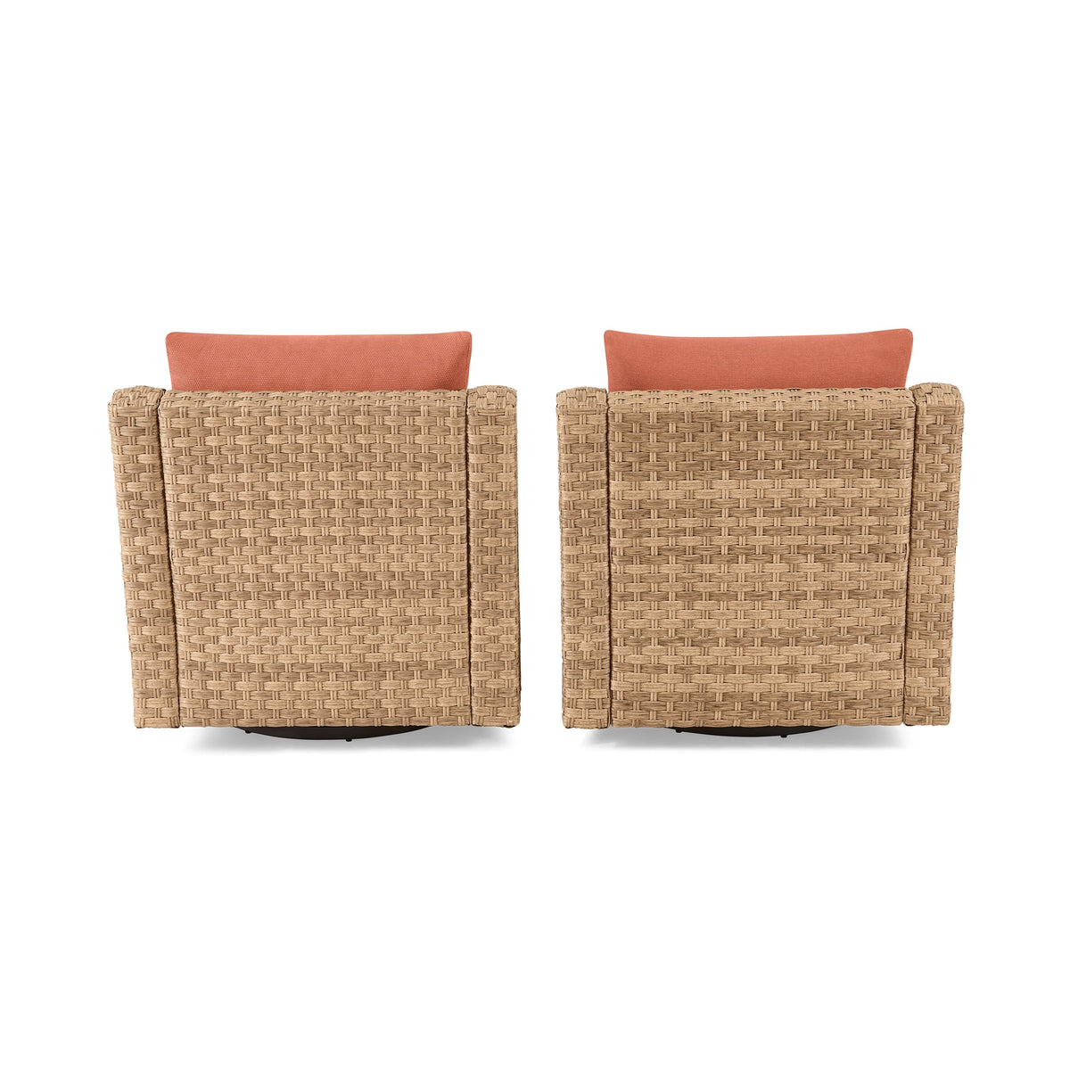 Velmora™ River Oaks Outdoor Swivel Gliders with Patio Covers, Set of 2, Red