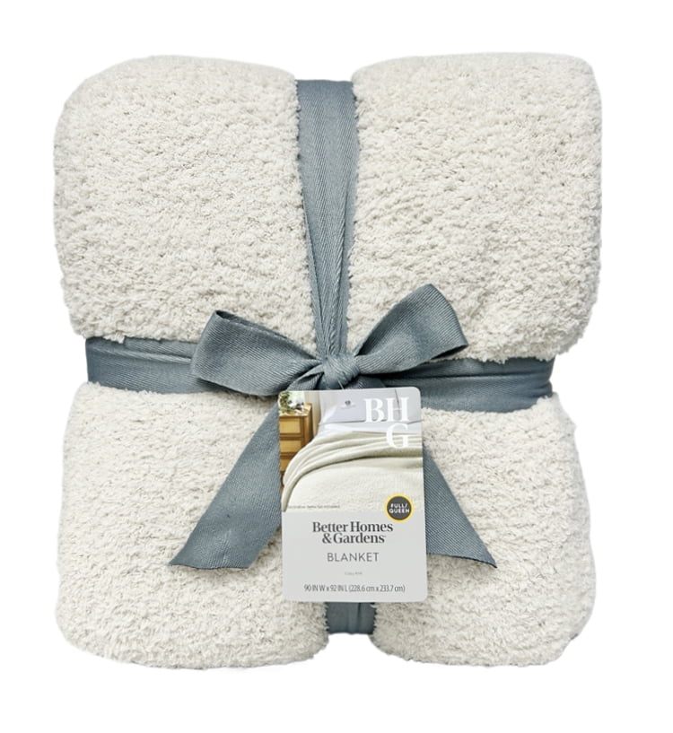 Velmora™ Beige Cozy Knit Blanket, Full/Queen Bedding