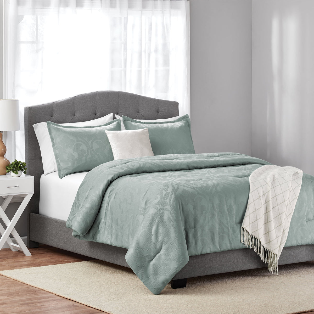 Velmora™ 5-Piece Sage Jacquard Comforter Set, King
