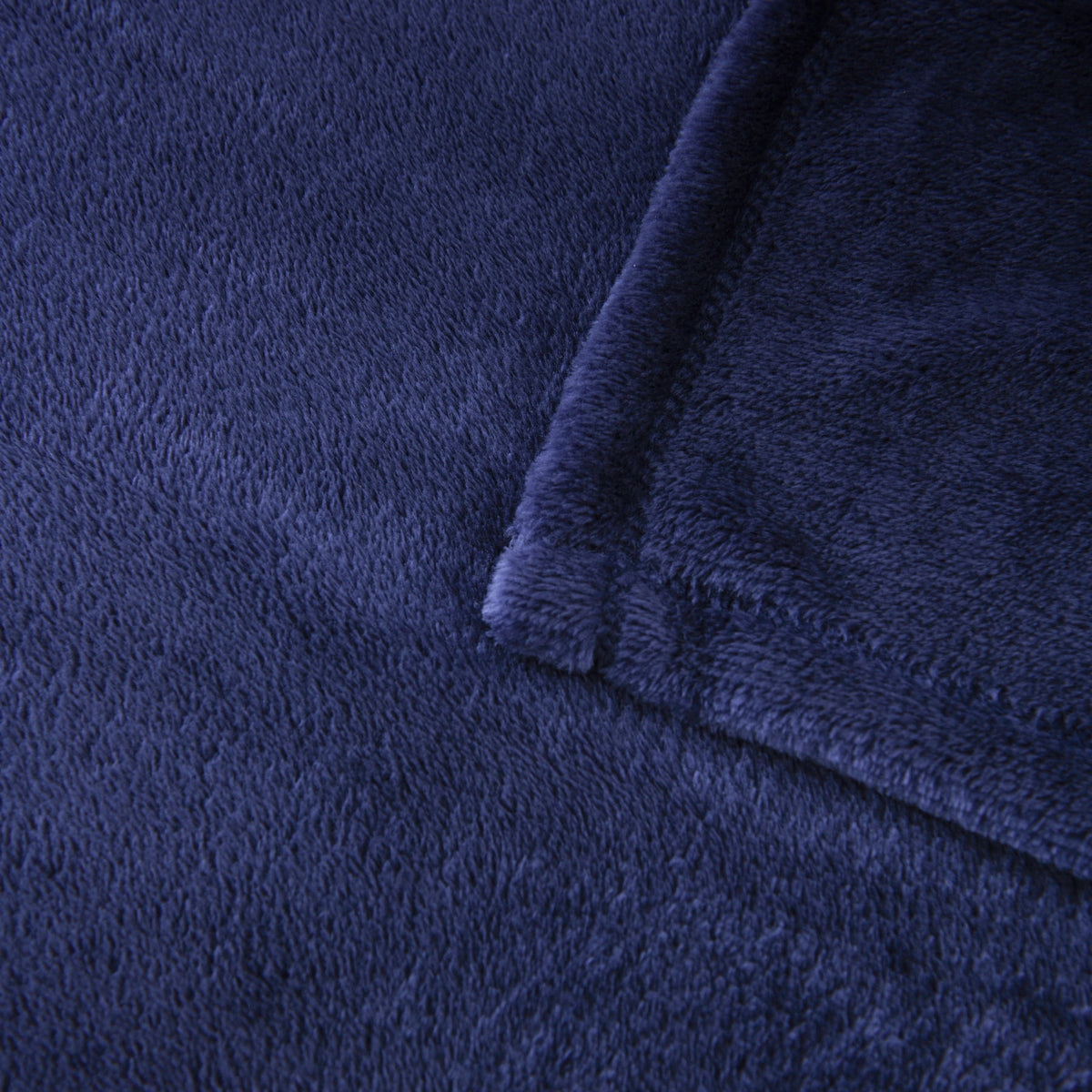 Velmora™ Super Soft Plush Bed Blanket, Dark Blue, Full/Queen Size, 90 x 90 in