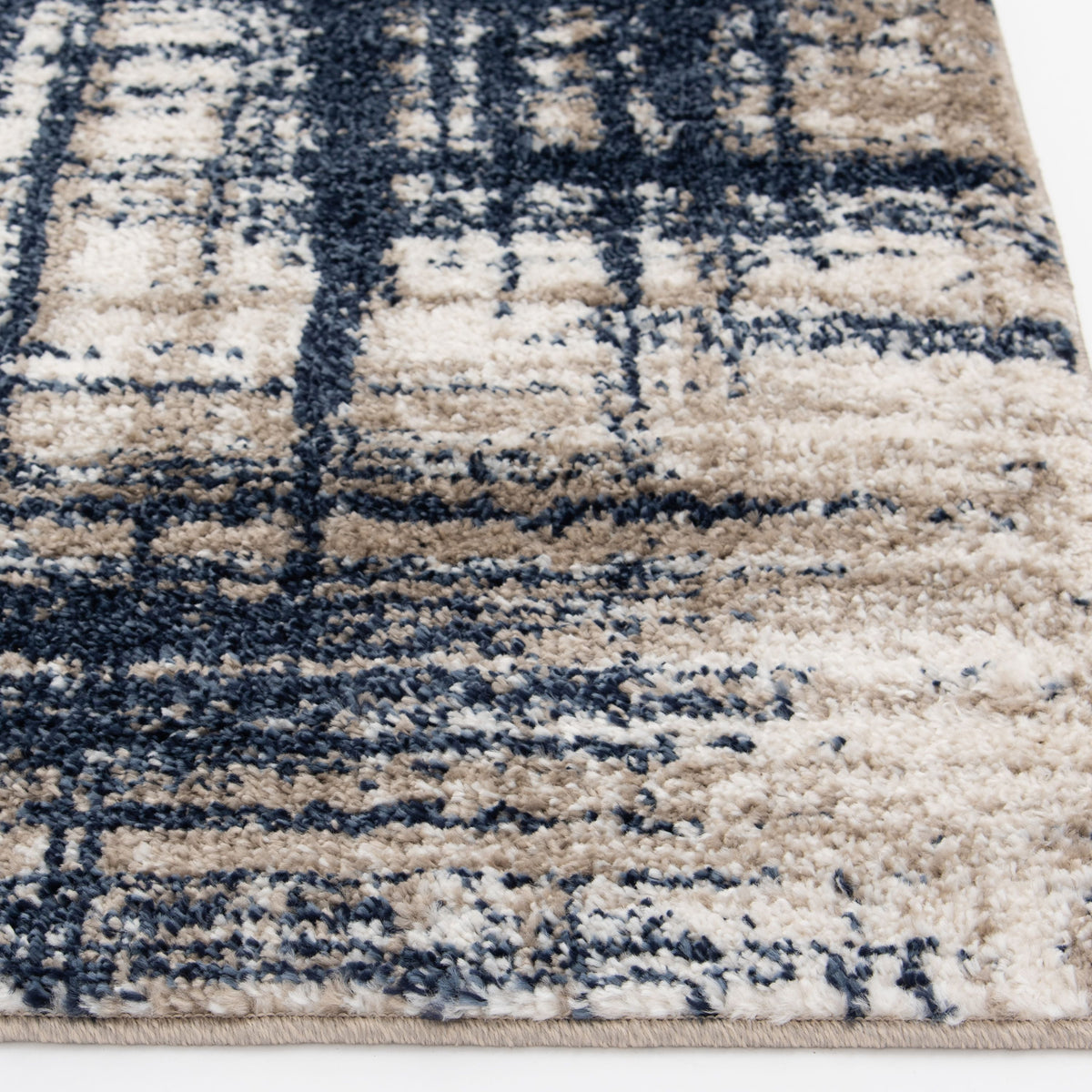 Velmora™ Crosshatch Shag Indoor Area Rug, Navy, 5 ft x 7 ft
