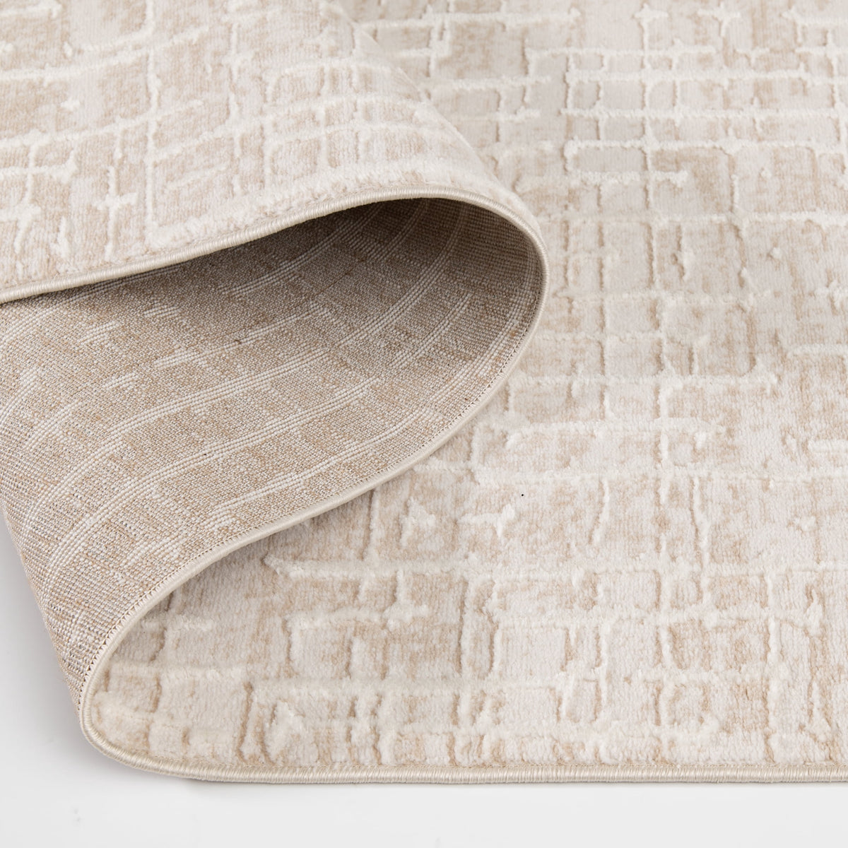 Velmora™ Raised & Sculpted Neutral Abstract Indoor Area Rug, 5 ft x 7 ft