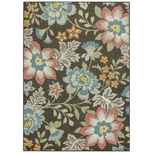 Velmora™ (2 pack) Farmhouse Oversized Floral Gray Multicolor Indoor Area Rug, 5' x 7'