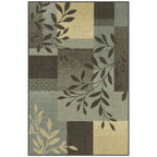 Velmora™ (2 pack) Gray Leaf Block Print Indoor Accent Rug, 2'6" x 3'10", For Home Decor