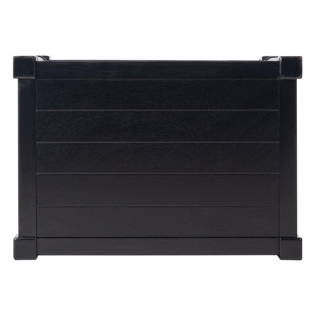 Velmora™ Rafiki Solid Rustic Rectangle Accent Table, Black