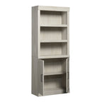 Velmora™ Glendale Bookcase With Doors, Rustic White Finish