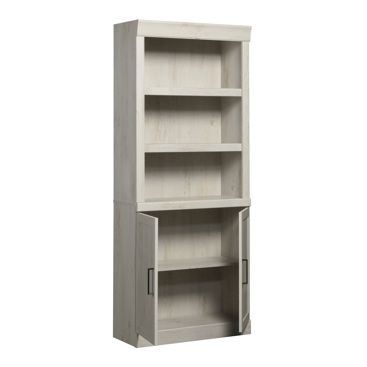 Velmora™ Glendale Bookcase With Doors, Rustic White Finish