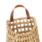 Velmora™ (2 pack) Water Hyacinth Hanging Basket with Faux Leather Strap