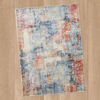 Velmora™ Modern Morgana Multi-Color 5 ft x 7 ft Olefin Area Rug with Frieze Accents