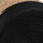 Velmora™ Natural and Black Round Rush Baskets, Set of 2