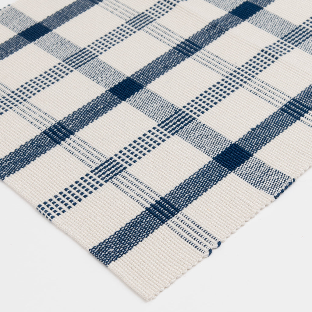 Velmora™ (3 pack) Blue Plaid Outdoor Layering Rug, 24 in x 36 in