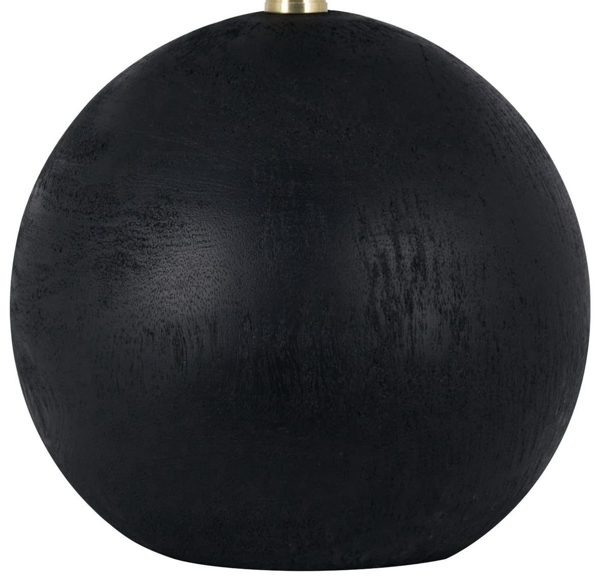Velmora™ 20 in Table Lamp, Black Ball Base with White Shade