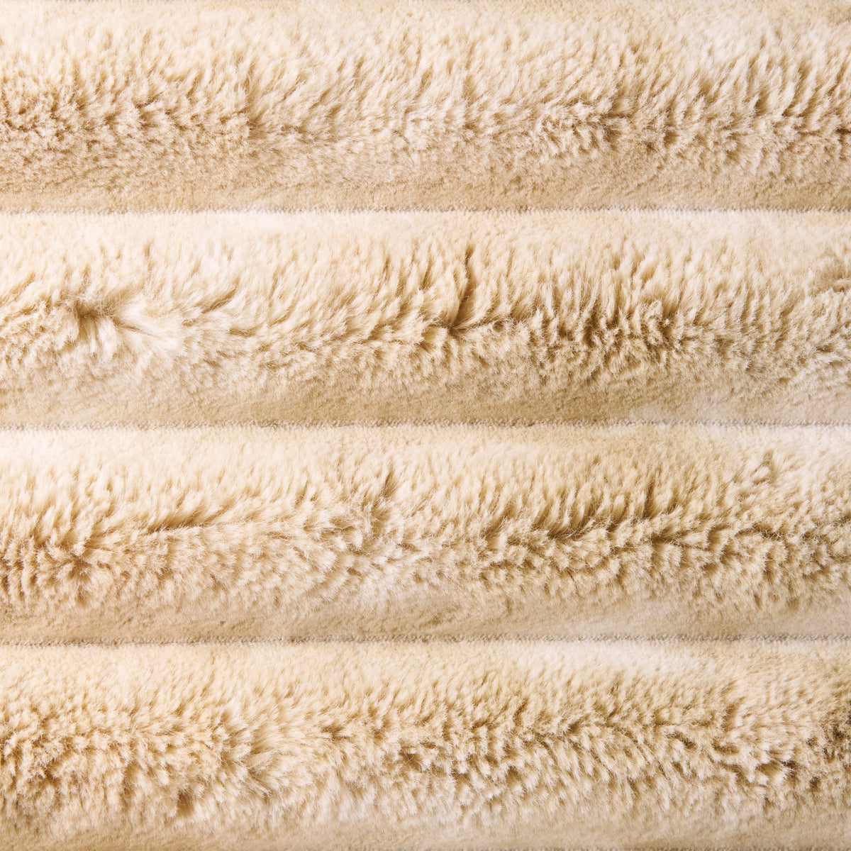 Velmora™ Beige Marbled Exaggerated Channel Faux Fur Oversized Throw, 50" x 72"