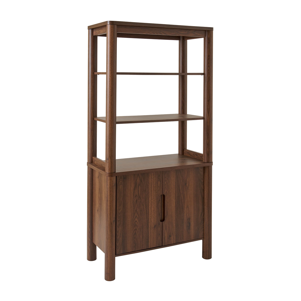 Velmora™ Adlin Bookcase with Doors, Walnut Finish