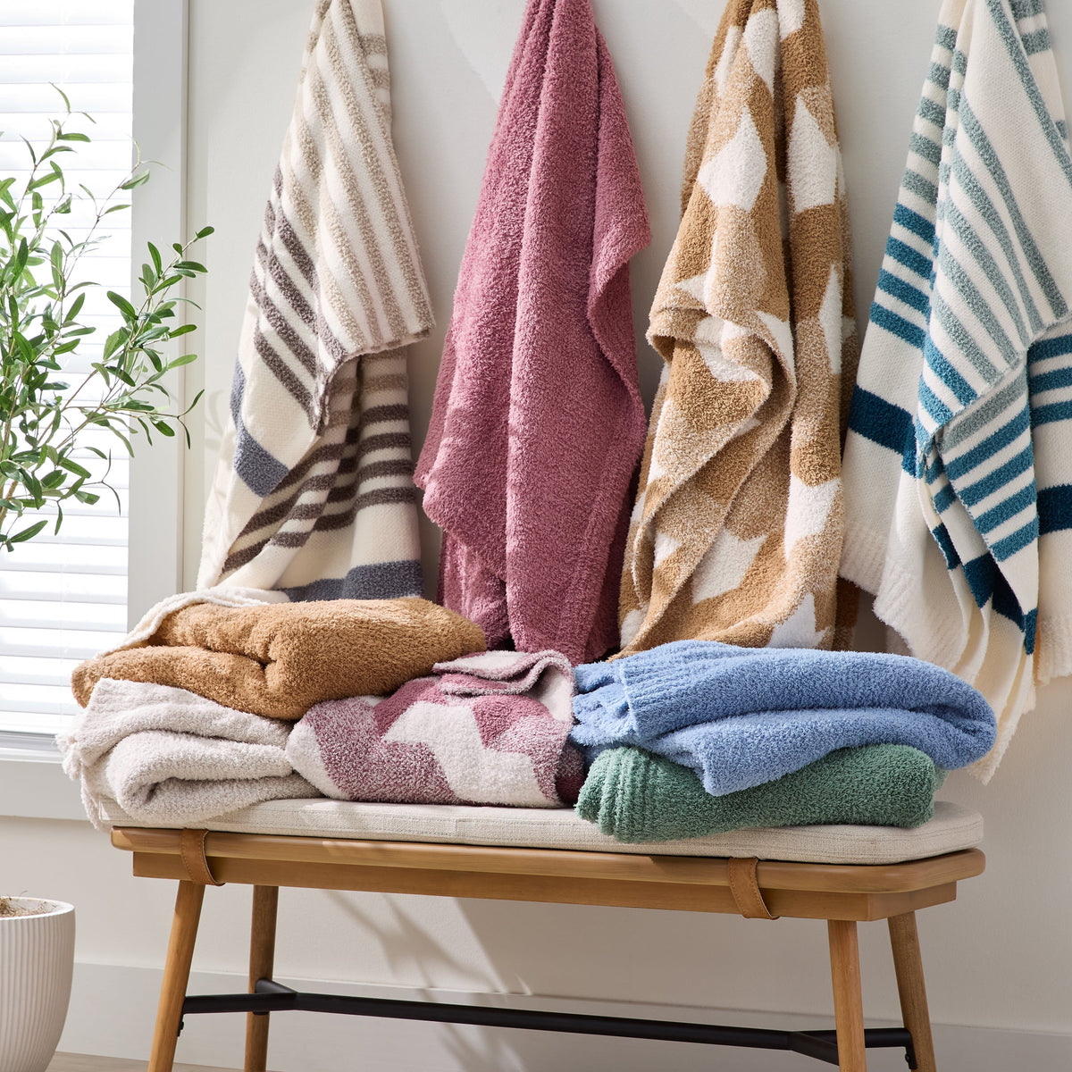 Velmora™ Cozy Knit Throw Blanket, Blue Silver, 50 x 72 in