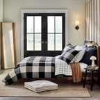 Velmora™ Buffalo Plaid Cotton Quilt, King, Black & White Bedding