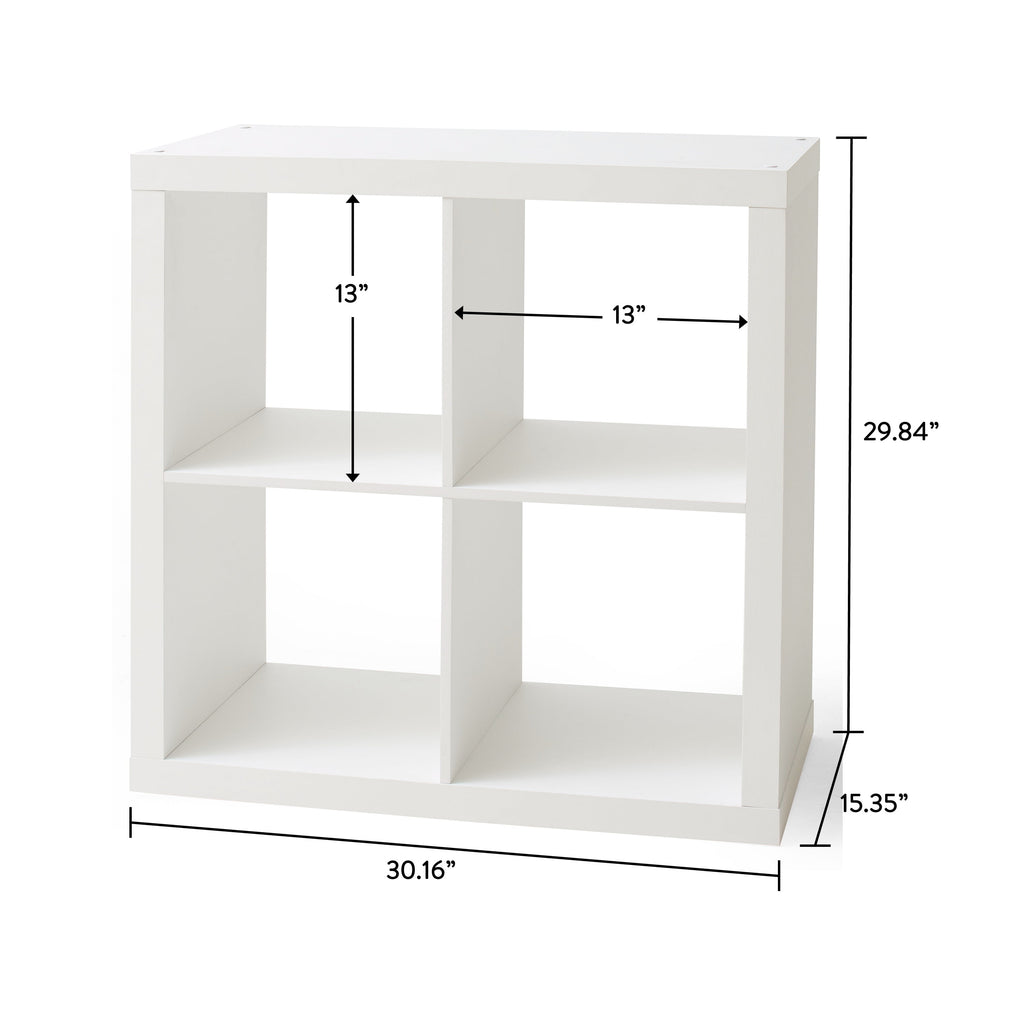 Velmora™ 4 Cube Storage Organizer, White Texture