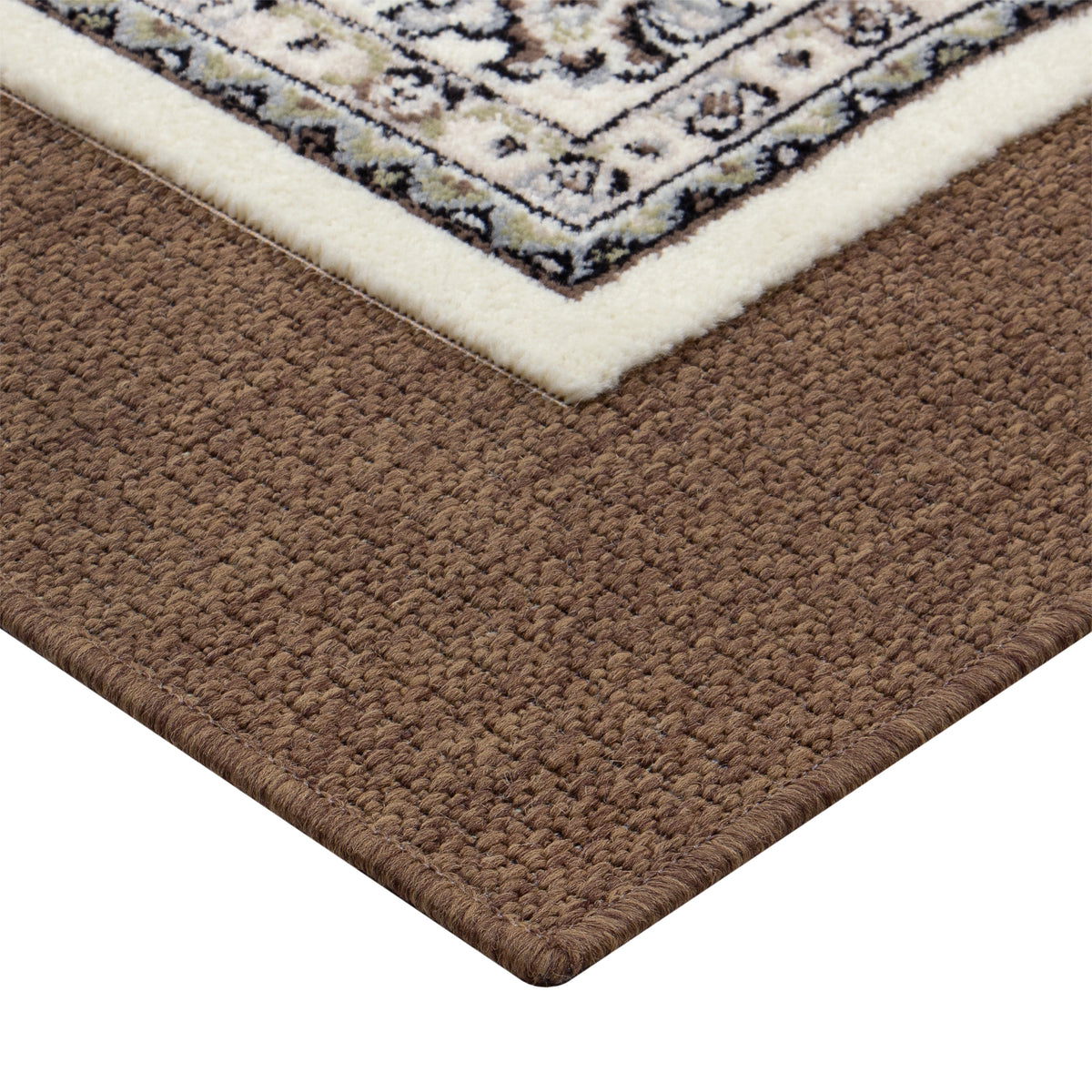 Velmora™ Cream Kashan Persian Faux Layered Indoor Area Rug, 5 ft x 7 ft