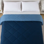 Velmora™ Reversible Microfiber Comforter, Navy, Full/Queen