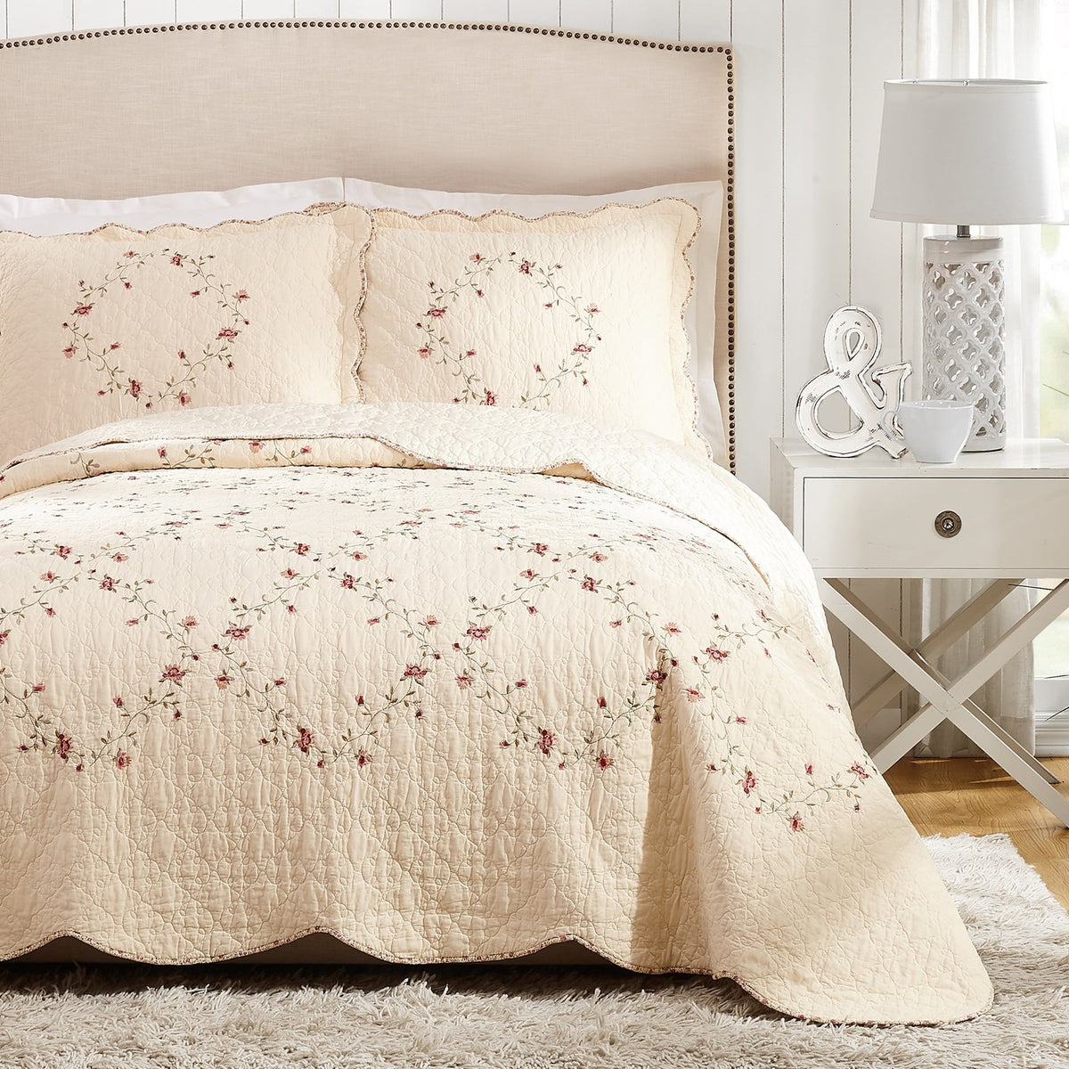 Velmora™ Hannalore Cotton Quilt, Burgundy, Full/Queen, All Ages