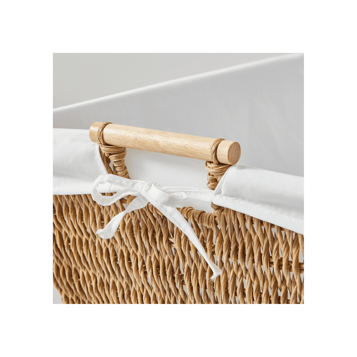 Velmora™ Resin Poly Rattan Laundry Hamper with Fabric Liner, Adult
