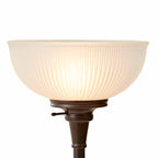 Velmora™ 71" New Ribbed Frosted Glass Oil Rubbed Bronze Floor Lamp, Modern Styling