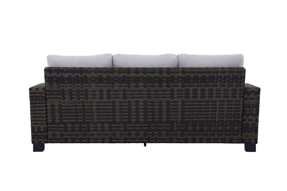 Velmora™ Rockport Outdoor Wicker Sofa, Brown