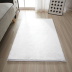 Velmora™ Solid Soft Rabbit Faux Fur Area Rug Black,30x46"
