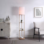 Velmora™ 62 in Farmhouse Light Wood Floor Lamp
