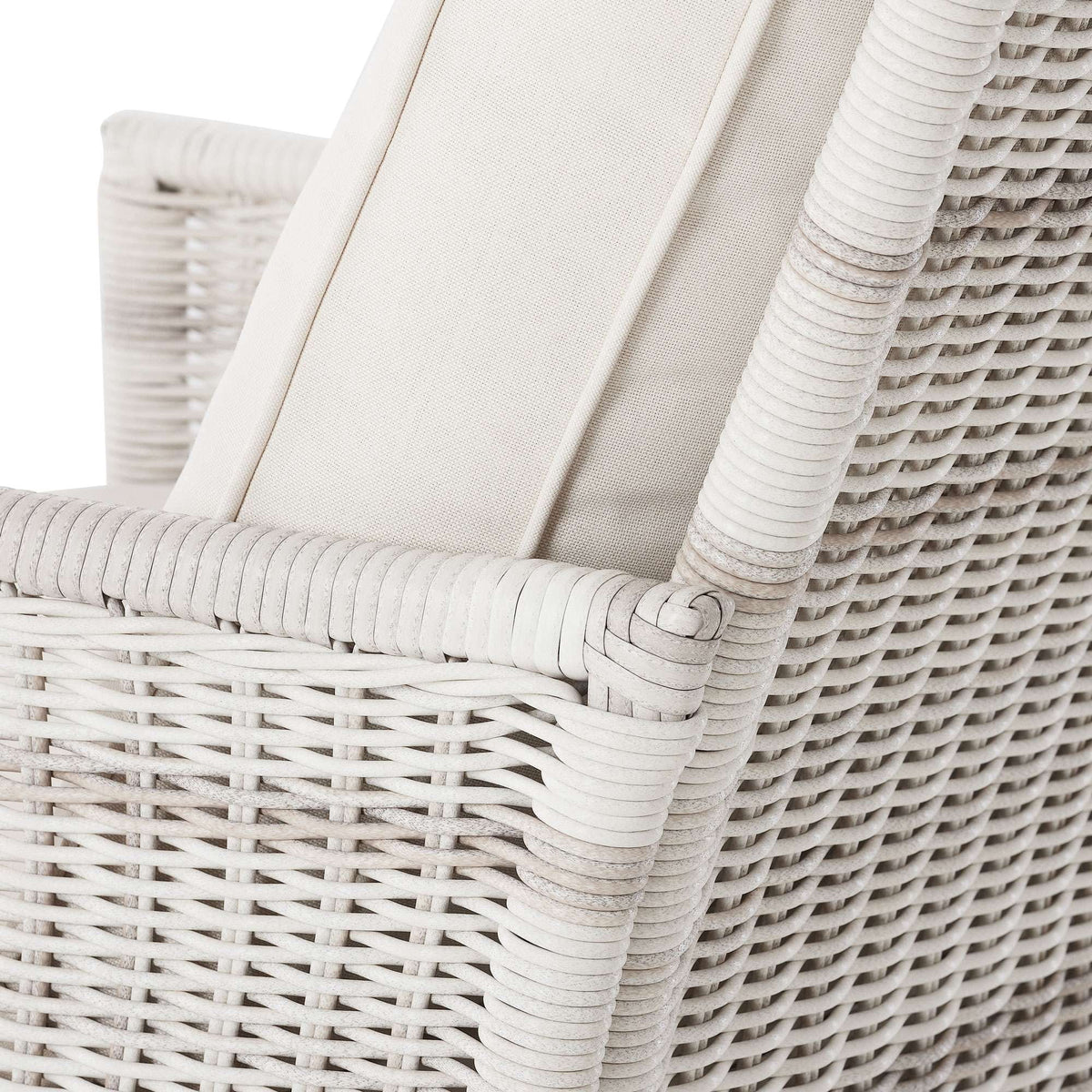 Velmora™ Paige 1 Piece Wicker Outdoor Loveseat with Cushions, White