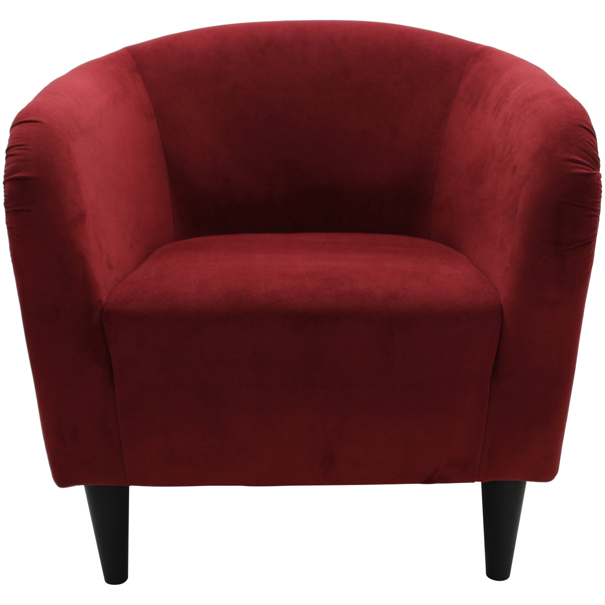 Velmora™ Microfiber Tub Accent Chair, Berry Red