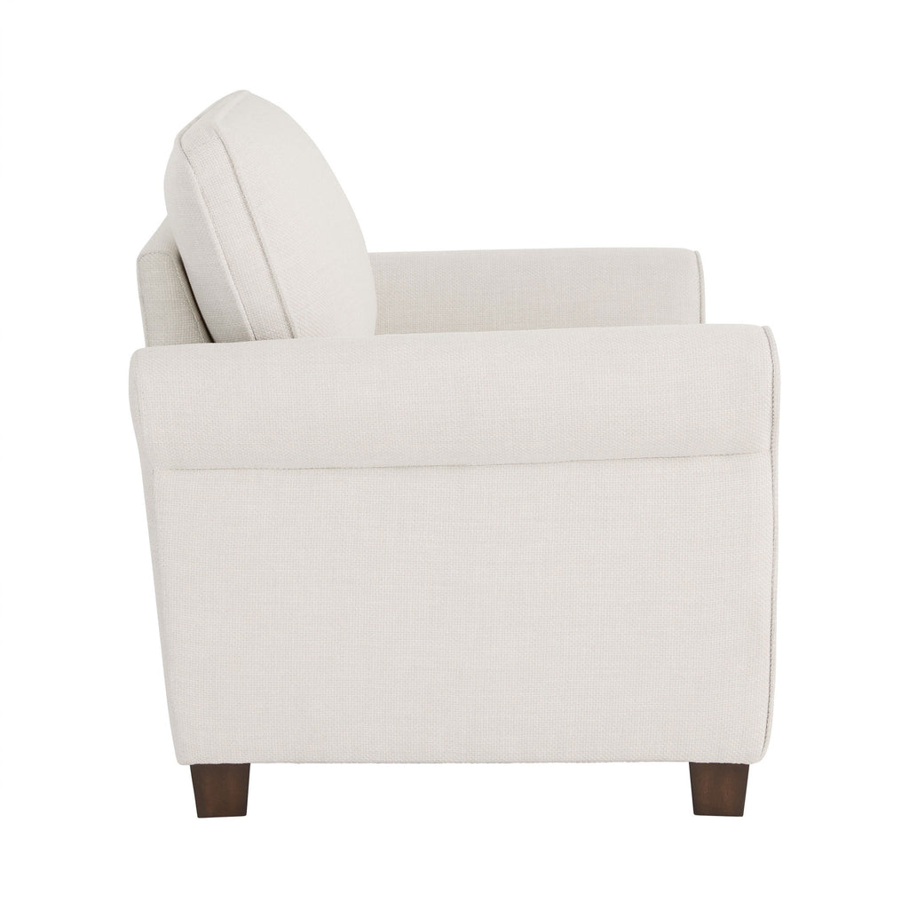 Velmora™ Rolled Arm Storage Accent Chair, Cream