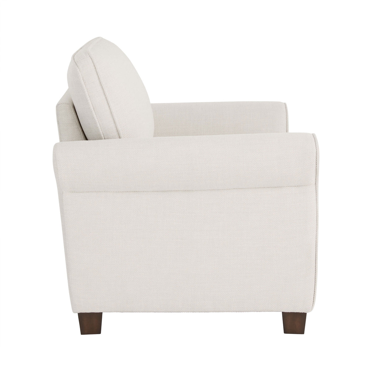 Velmora™ Rolled Arm Storage Accent Chair, Cream