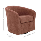 Velmora™ Miles Swivel Accent Chair, Merrimac Terracotta