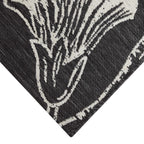 Velmora™ 7' x 10' Black & White Floral Outdoor Rug