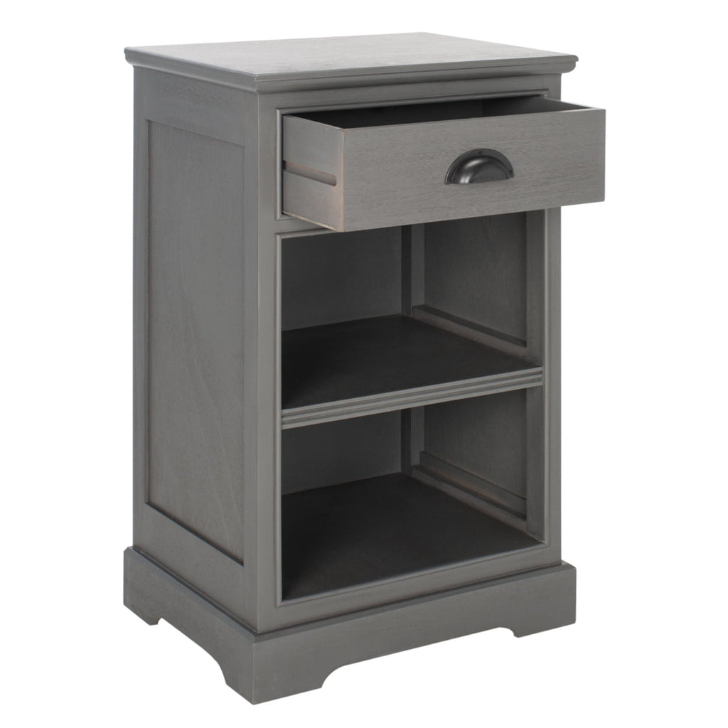 Velmora™ Griffin One Drawer Side Table Grey