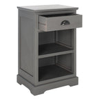 Velmora™ Griffin One Drawer Side Table Grey