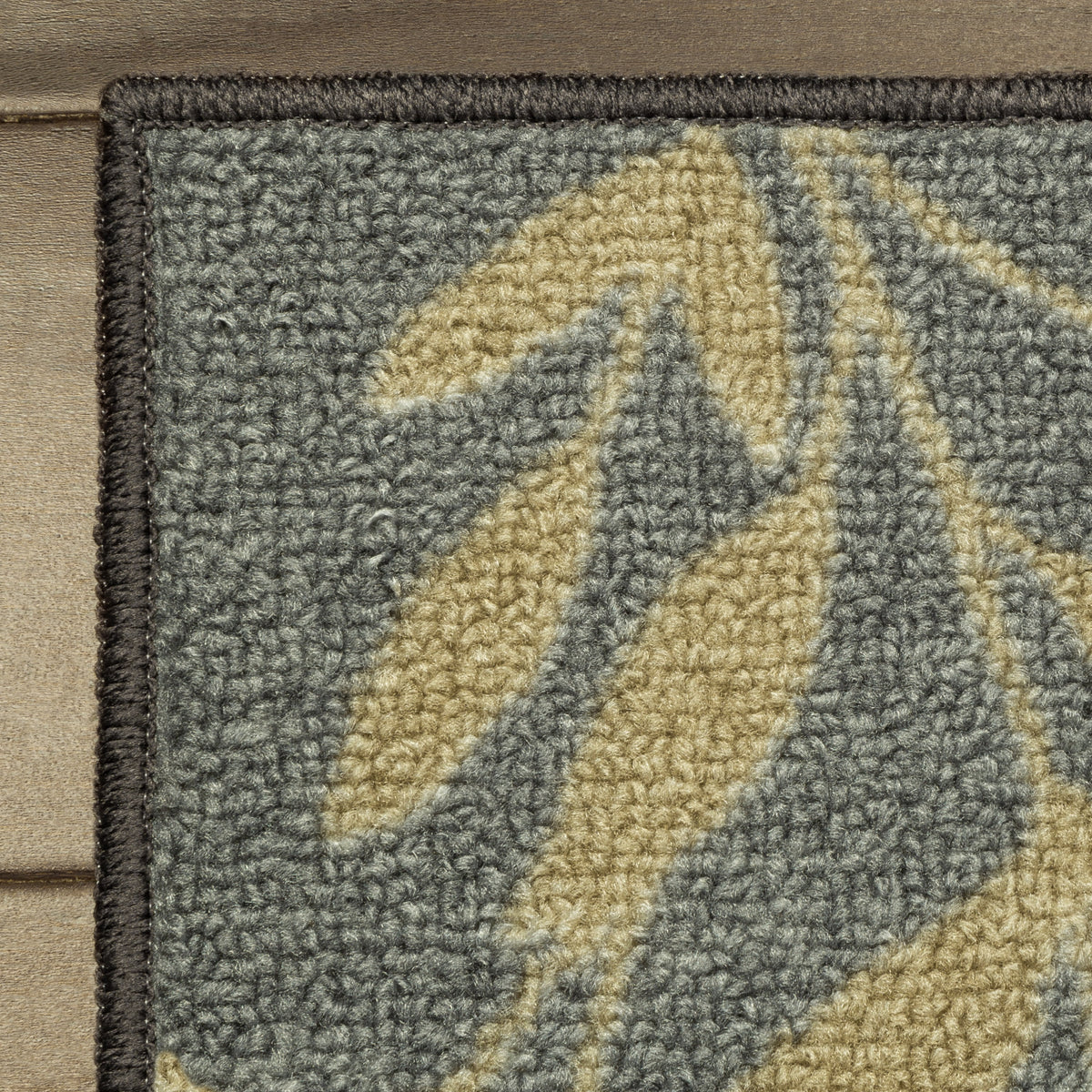 Velmora™ (2 pack) Gray Leaf Block Print Indoor Accent Rug, 2'6" x 3'10", For Home Decor