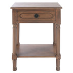 Velmora™ Allura Solid Rustic 1 Drawer Accent Table, Brown